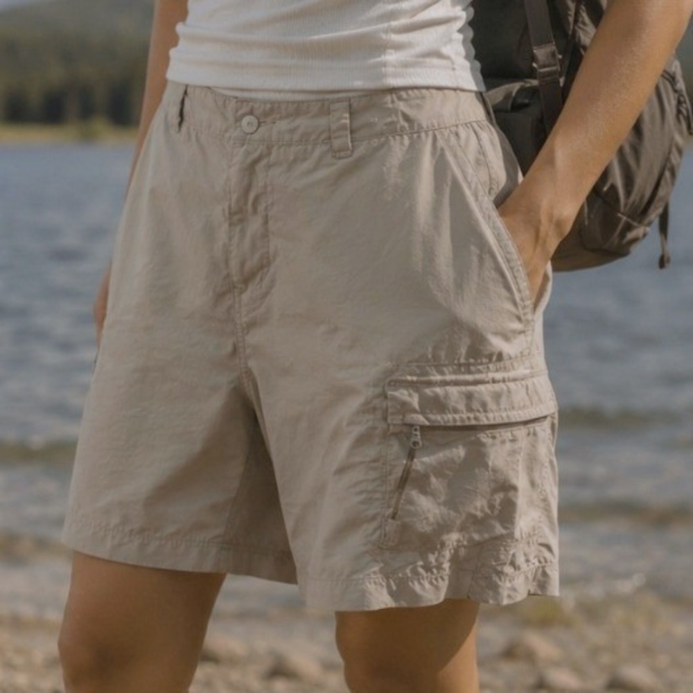 REI UPF 50+ Cargo Shorts Hiking Outdoor 12 Tan Utility Gorpcore Baggy Granola
